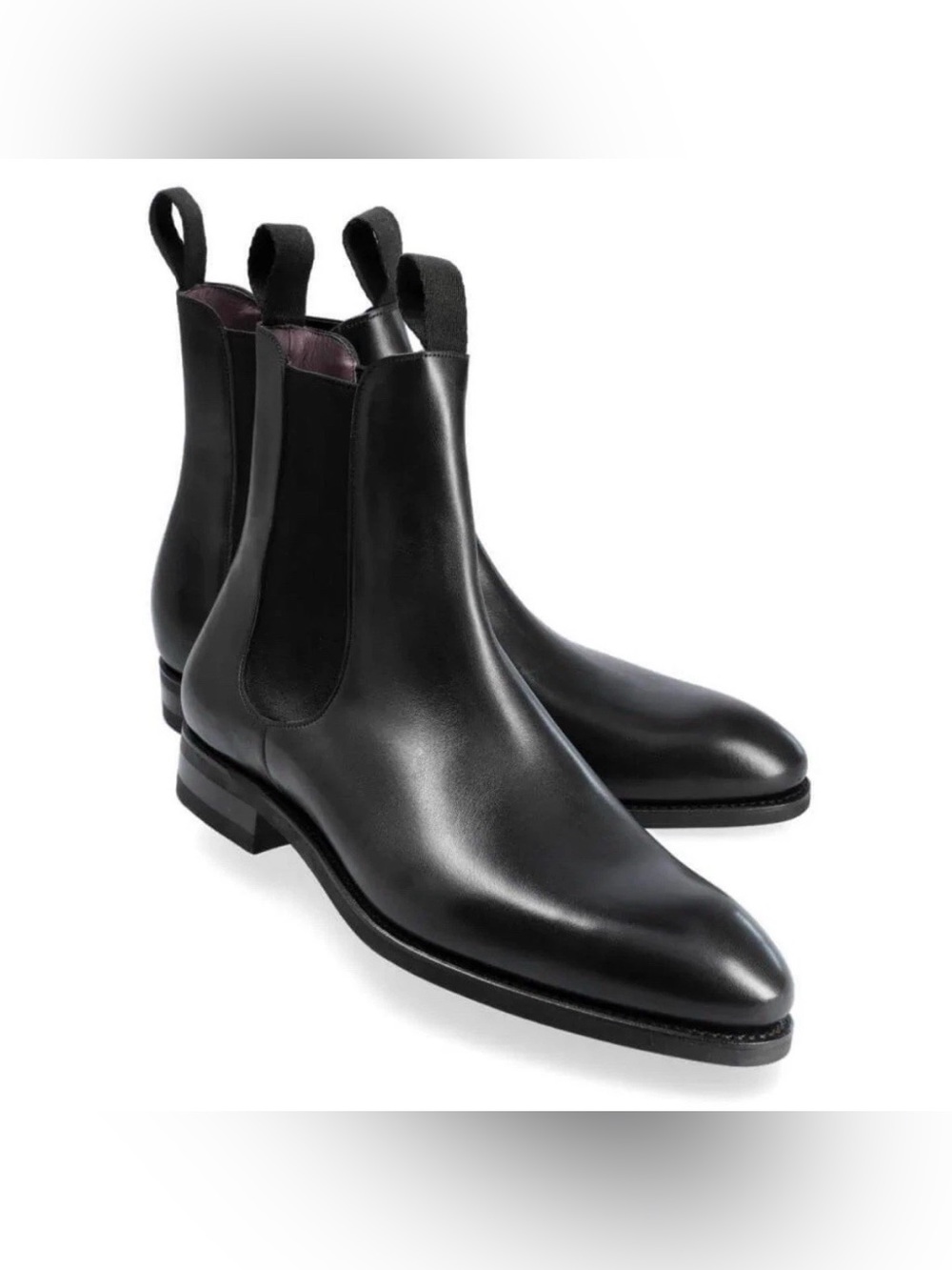 CARMINA BLACK LEATHER CHELSEA BOOT UK 7 / US 8 Goodyear RM Spain $700 Williams